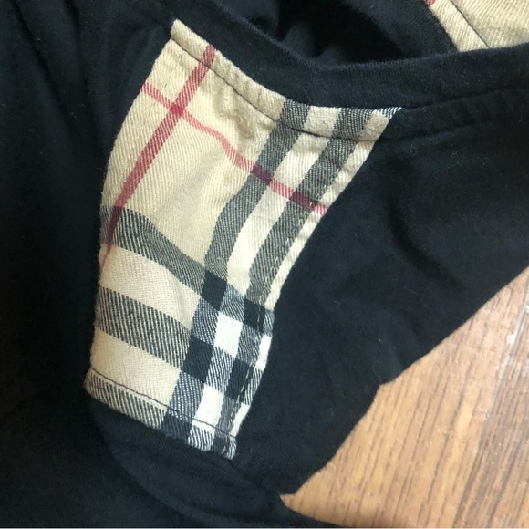 Burberry Long Sleeve Top with Plaid Accents - Picture 6 of 9